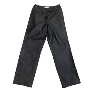Vintage Chadwick’s Leather Pants 2P | Black Real Leather, Straight Leg, Y2K NWOT